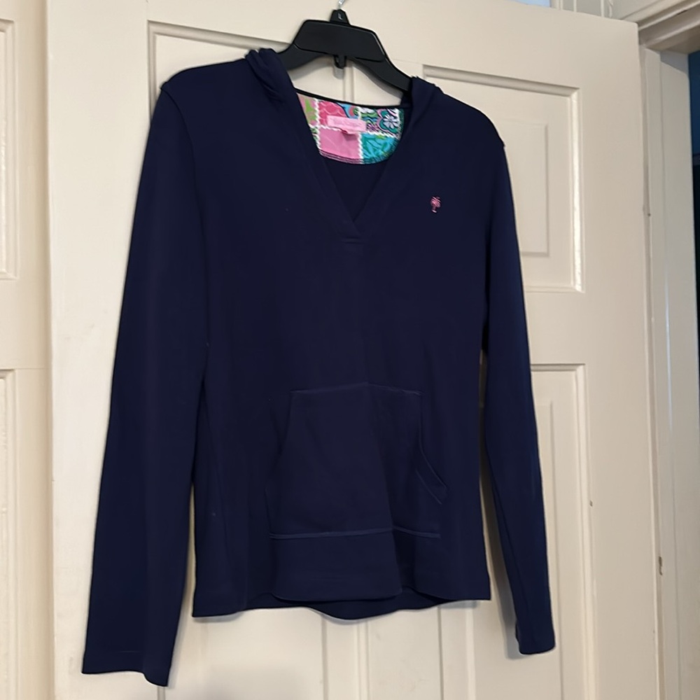 Lilly Pulitzer knit hoodie. Size M - Picture 2 of 5